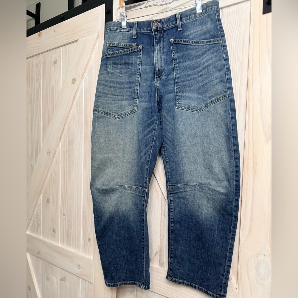 Nili Lotan Shon Bow Leg Classic Wash Jeans size 28-6 Runs large see measurements - Picture 7 of 16